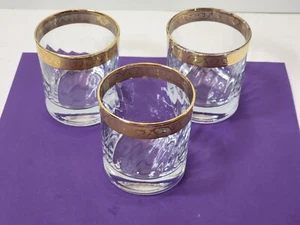 3 bicchieri scotch MCM vintage con bordo oro  - Foto 1 di 2