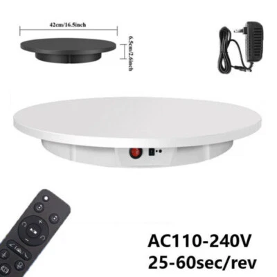 16"100KG Electric Turntable Display Stand Show Holder 360° Rotating Jewelry Show - Image 1 of 4