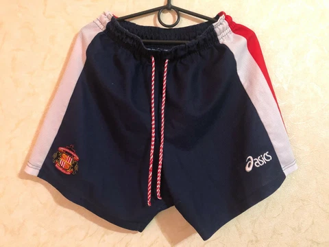 RARE Sunderland 1999-2000 away football short size S asics Cover