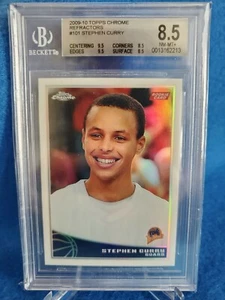 2009-2010 TOPPS CHROME REFRACTORS #101 STEPHEN CURRY ROOKIE CARD 8.5 (175/500)