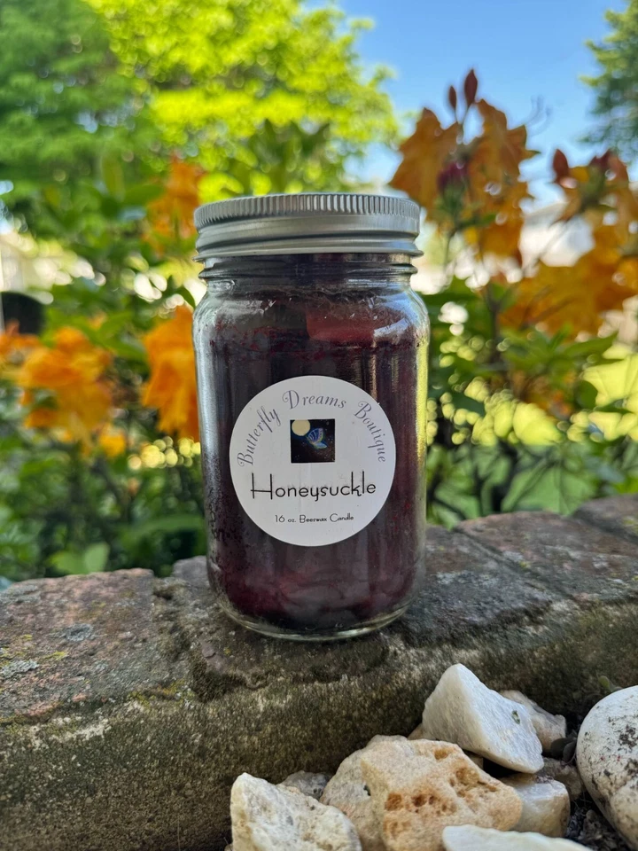 Vela casera de cera de abejas orgánica tarro de albañil perfumado floral primavera verano primavera verano Foto 1 de 4