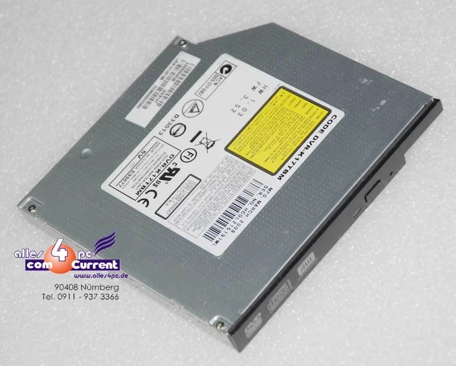 Dvd-Rw-R Pioneer Dvr-K17Tbm Notebook 8x Dvd Burner Double Layer Slimline #K537 - Image 1 of 1