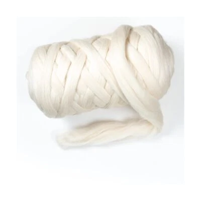 Natural Wool Bulk roving, 8 lb. Best Wool for Spinning, arm Knitting, Felting... - Image 1 of 4