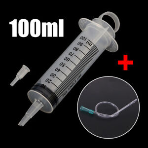 100ml seringue  plastique mesure nutriments stériles 1m réutilisables+ tube