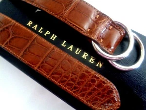 NEW WITH TAG RALPH LAUREN COLLECTION GENUINE ALLIGATOR BELT MADE IN ITALY. SALE - Picture 1 of 8