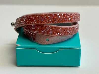 Auténtico Brazalete Origami Búho Rubor Cristal Swarovski Doble Envoltura BR4215 Foto 1 de 2