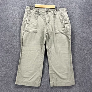 SO real so right Pants Womens 5 Gray green cotton cropped Capri pockets - Picture 1 of 14
