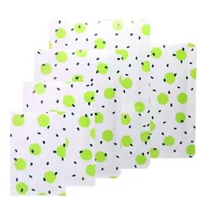 100 bolsas sellables térmicamente de relleno abierto de aluminio con lunares blancos y verdes con muesca de rasgado - Imagen 1 de 9