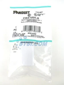 Panduit CBX1WH-A 1-Port Mini-Com Surface Mount Box, White ~STSI - Picture 1 of 3