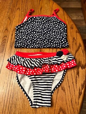 Traje de baño de dos piezas Flapdoodles para niñas - talla 6X - usado Foto 1 de 4
