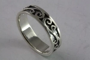 BANDRING CELTIC KELTEN TATTOO BIKER 925 ECHT SILBER SILBERRING / 288 - Picture 1 of 4