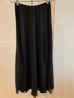 Falda RITMO Di La Perla Para Mujer Talla 42 Negra Transparente Larga Corte Sesgado Cintura Elástica Foto 1 de 4