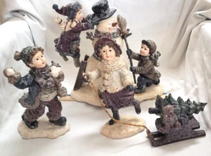 Kirkland Signature 4pc Kids & Snowman Scene Decorative Christmas Decor #862008 - Picture 1 of 22