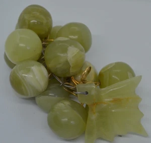 Onyx Green Grapes Stone Made in Italy 1950 Mid Century Modern Decor - Picture 1 of 9