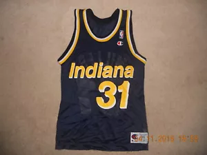 Indiana Pacers NBA Basketball Jersey Reggie Miller #31 Champion 36 Sm Rare W@W - Picture 1 of 9