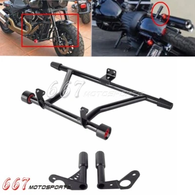 Juego de barras de choque Highway para Harley Street Bob FXBBS FXBB Fat Bob FXFB/S 2018-2025 Foto 1 de 4