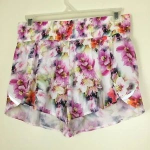 Jockey Women’s Pink Floral Running Shorts Medium Lined - Imagen 1 de 6