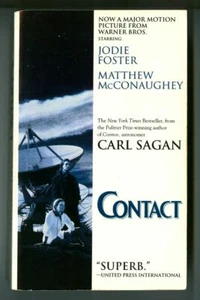 CONTACT by Carl Sagan! Vintage 1997 Pocket Books Paperback! Movie Promo Cover! - Picture 1 of 2