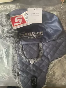*New Snap On Tools Mens Vintage Trapper Deerstalker Hat Fur Choko Blue SN07-7807 - Picture 1 of 2