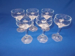 Set 6 Stück Rosenthal Classic Rose Serie Likörschälchen Likörglas 50 ml klar - Bild 1 von 4