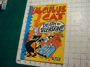 vintage Comic Magazine: CALCULUC CAT from Hunt Emerson, 1987 DEATH TO TELEVISION - Picture 1 of 8