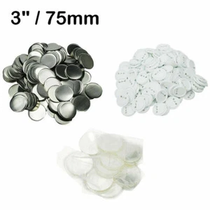 3" / 75mm Pin Badge Button Supplies for Badge Maker Machine - Picture 1 of 15