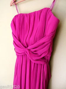 NWT Max And Cleo Katrina Strapless Tie Chiffon Pink Dress MaxAndCleo 12 $148 - Picture 1 of 10