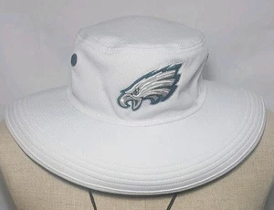 New Era Philadelphia Eagles 2024 NFL Training Camp Bucket Hat Cap - White ~ Used - Picture 1 of 11