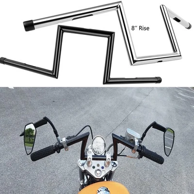 1'' 25mm Handlebar 8'' Rise Z-Bar For Honda VTX 1300/ VTX 1800/ VT 750/ VT 1100 - Image 1 of 4