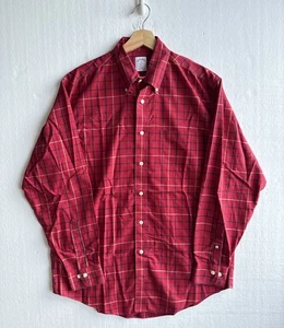 Brooks Brothers 346 The Original Poloshirt Button Down kariert rot Herren Medium - Bild 1 von 7
