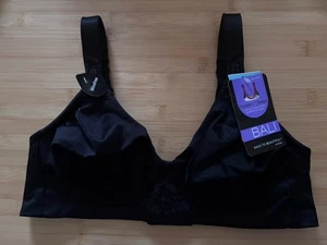 Bali U Comfort Back to Beautiful Wireless T-Shirt Bra 3232 Black 36C - Picture 1 of 4