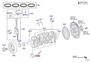 TOYOTA Corolla Cross XG10 Crankshaft Mark4 Bearing 117012401103 NEW GENUINE - Picture 1 of 2