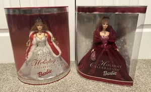 Lote de muñecas Barbie Holiday Celebration 2001 y 2002 edición especial en caja original - Imagen 1 de 10