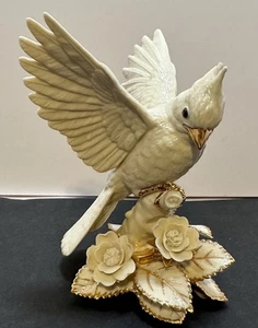 Lenox Colección Cardinal Clásico Marfil Jardín Pájaro Borde Dorado Retirado Raro - Imagen 1 de 8