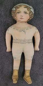 Antike Merrie Marie Puppe 1900 Kunst Stoff Mühlen Werbung Stoff Schnittmuster - Bild 1 von 17