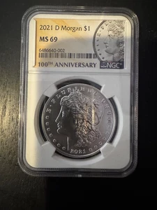 2021 100th Anniversary D Morgan $1 MS 69 NGC - Picture 1 of 2