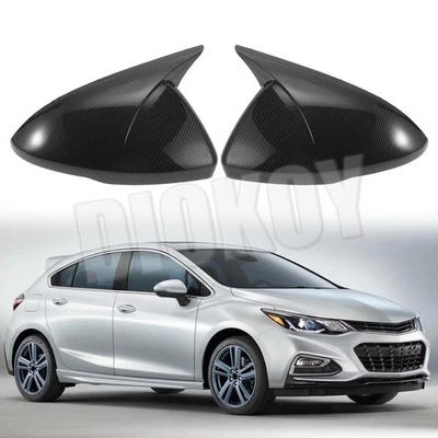 1 par de tapas de espejo retrovisor de fibra de carbono para Chevrolet Cruze 2017-2019 Foto 1 de 4