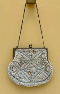 Metro Bag Works Paris Micro Beaded and Embroidered Art Deco Mini Bag - Picture 1 of 11