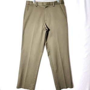 Pantalone uomo Dockers vestibilità classica taglia 34x32 kaki marrone piatto davanti 100% cotone - Foto 1 di 13