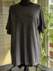 T-shirt punto singolo media incroci celtici croce irlandese eredità anni 90 - Foto 1 di 12