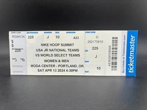 🎟️ Cooper Flagg 2024 EE. UU. Juego Pre NBA Debut Ace Bailey Dylan Harper 1er Boleto - Imagen 1 de 2