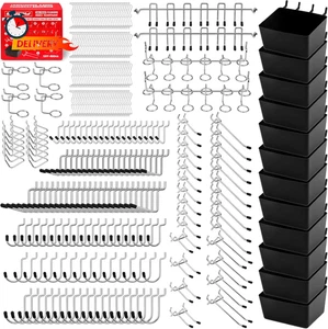 300-teiliges Lochwand Haken Set, Lochwand Organizer Zubehör zum Aufhängen, robust - Bild 1 von 9