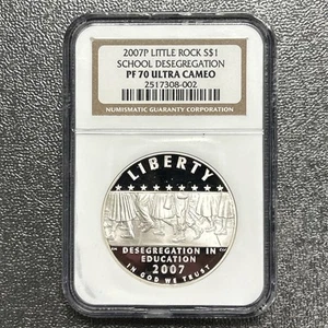 2007-P $1 Little Rock Proof Silver Dollar NGC PF70 Ultra Cameo. - Picture 1 of 7