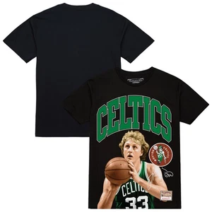 Men's Mitchell & Ness Larry Bird Black Boston Celtics Hardwood Classics Player - Picture 1 of 3