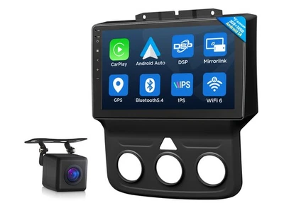CAM+ Eonon Android 14 Auto 9" Car Play Radio Stereo Head Unit WiFi For RAM 2500 - Image 1 of 4