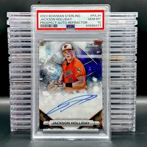 2023 Bowman Sterling Jackson Holliday Prospect Autographs Ref PSA 10 #/150 - Picture 1 of 2