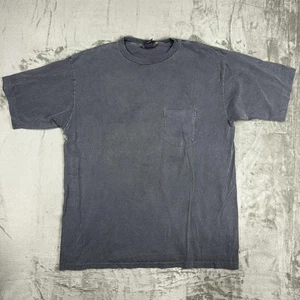 Vintage Banana Republic Hemd Herren große grau Tasche Rundhalsausschnitt Made USA 90s - Bild 1 von 11