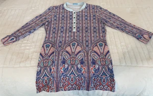 00008 J MCLAUGHLIN Damen Catalina Stoff Paisley Print 3/4 Arm Tunika Medium - Bild 1 von 13