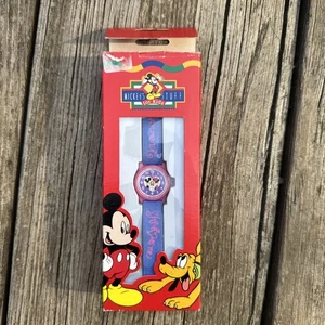 Vintage Lorus Mickey Mouse Wristwatch Mickey's Stuff Kids Watch With Box. (B5) - Picture 1 of 8