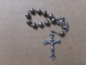 Kleiner Herz Jesu Metall Perlen Rosenkranz - Bild 1 von 2